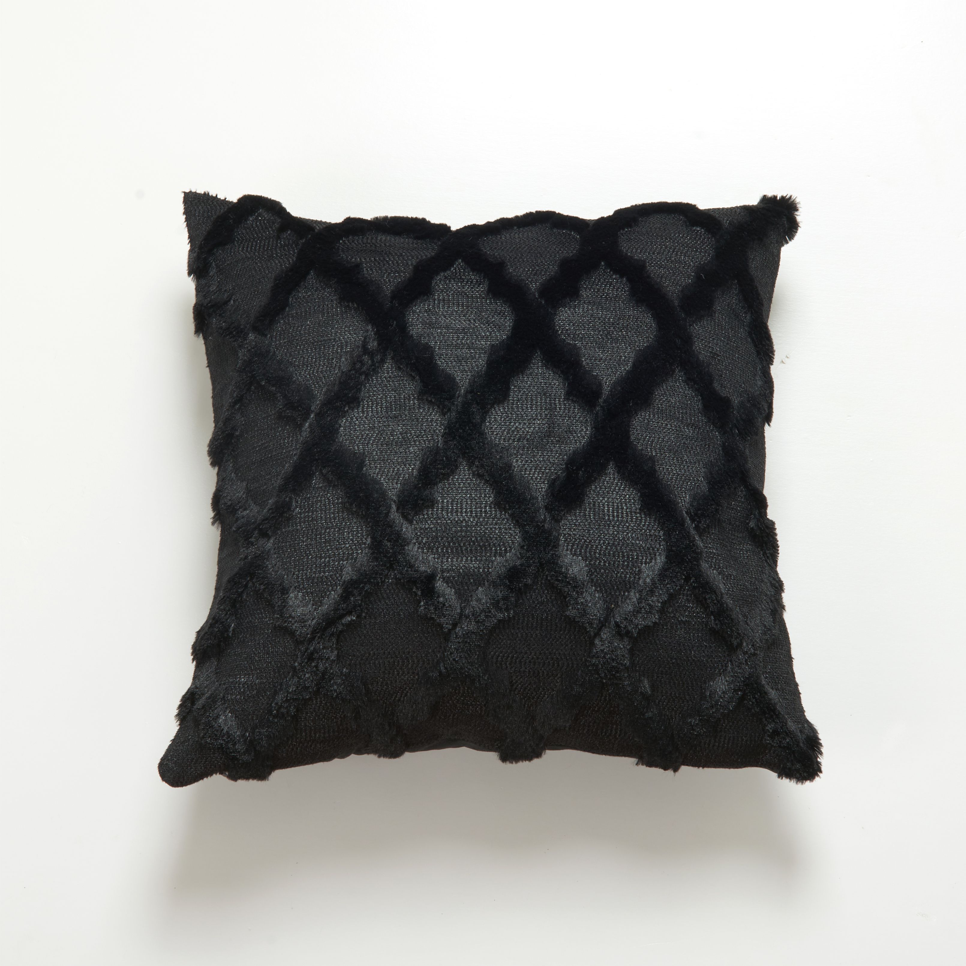 POSZEWKA DEKORACYJNA - CONVEX 1 - CZARNA 45x45