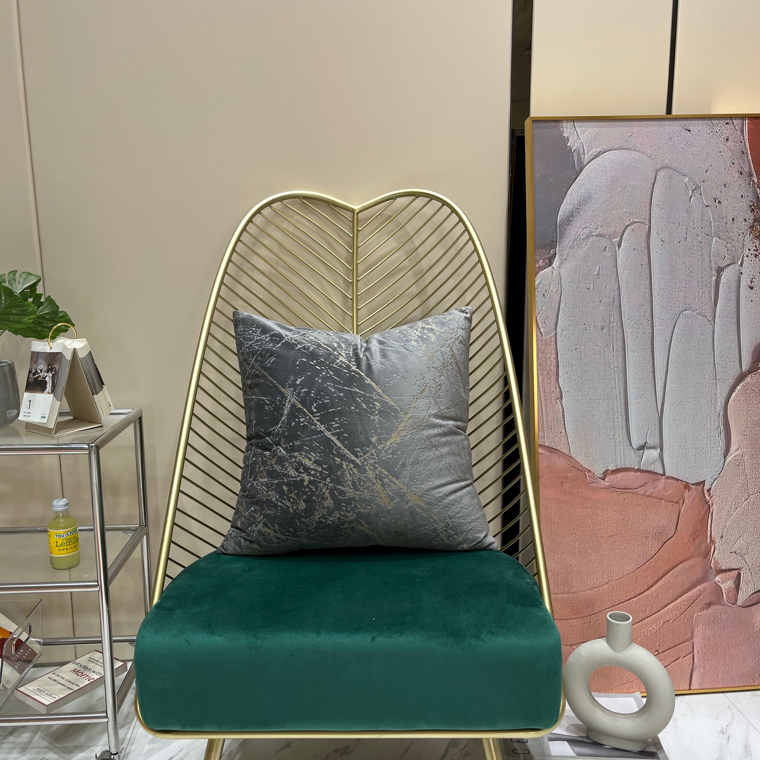 POSZEWKA DEKORACYJNA - STONE 2 - SZARA 45x45